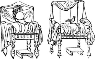 trônes, illustration vintage vecteur
