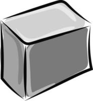 cube d'argent, illustration, vecteur sur fond blanc.