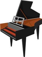 piano fantaisie, illustration, vecteur sur fond blanc.