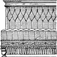 canapé moderne, illustration vintage. vecteur