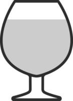verre à cocktail pina colada, illustration, sur fond blanc. vecteur