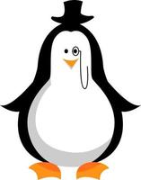 pingouin, illustration, vecteur sur fond blanc.
