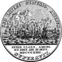 médaille de macdonough, illustration vintage. vecteur