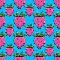 motif de fraises , illustration, vecteur sur fond blanc