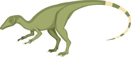 compsognathus, illustration, vecteur sur fond blanc.