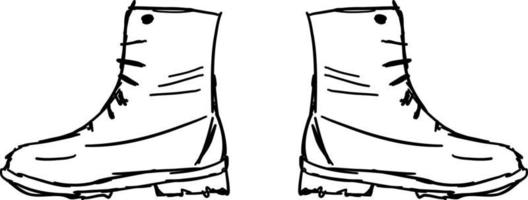 Bottes de l'homme, illustration, vecteur sur fond blanc.