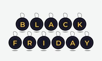 bannière de vente du vendredi noir, ensemble vectoriel de coupons d'étiquette de prix pour la vente du vendredi noir pour la décoration, étiquette du vendredi noir
