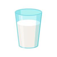 verre de vecteur de lait isolé