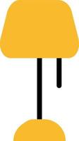 lampe de table jaune, illustration, vecteur sur fond blanc.