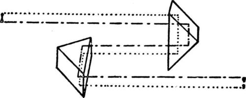 prisme de porro, illustration vintage. vecteur