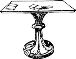 table médiévale, illustration vintage. vecteur
