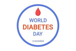 affiche de sensibilisation à la journée mondiale du diabète vecteur