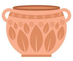 décoration de vase en argile vecteur