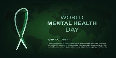 contexte de la journée mondiale de la santé mentale vecteur