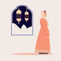 femme et culture musulmane vecteur