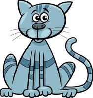 dessin animé chat tigré personnage animal comique vecteur