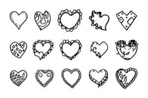 amour doodles vector art icône design