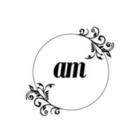 initial suis logo monogramme lettre féminin élégance vecteur