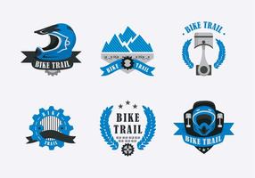 Bike Trail Étiquette Illustration Vecteur