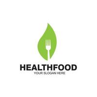 illustration d'icône de conception vectorielle de logo d'aliments sains vecteur