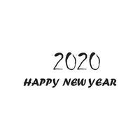 bonne année 2020 logo texte conception illustration vectorielle - vecteur