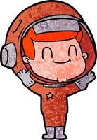 personnage d'astronaute de vecteur en style cartoon