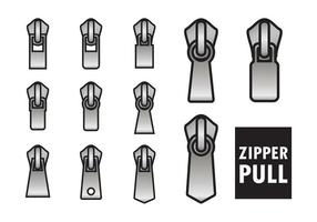 Outlined vecteurs Pull Zipper