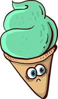 glace verte, illustration, vecteur sur fond blanc