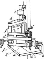 machine de routage, illustration vintage. vecteur