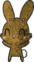 personnage de lapin de vecteur en style cartoon