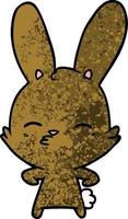 personnage de lapin de vecteur en style cartoon