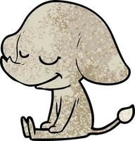 personnage d'éléphant de vecteur en style cartoon