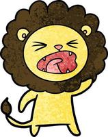 personnage de lion de vecteur en style cartoon