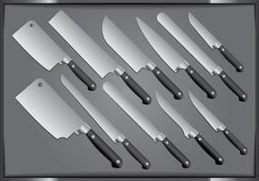 Couteau de cuisine en acier vecteur