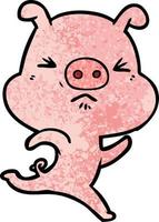 personnage de cochon de vecteur en style cartoon