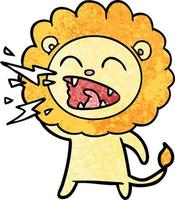 personnage de lion de vecteur en style cartoon