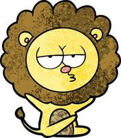 personnage de lion de vecteur en style cartoon