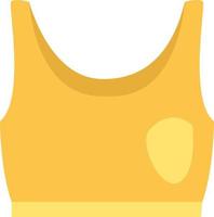 soutien-gorge de sport jaune, illustration, vecteur, sur fond blanc. vecteur