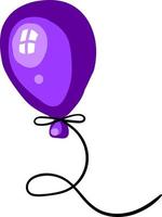 ballon violet, illustration, vecteur sur fond blanc.