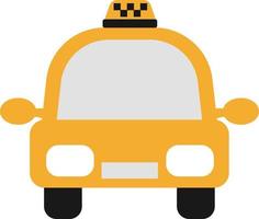 Voiture de taxi jaune, illustration, vecteur sur fond blanc