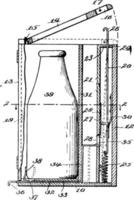 illustration vintage de lait en bouteille vecteur