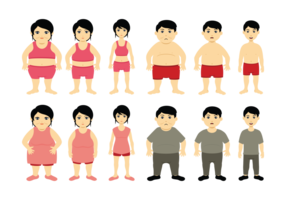 Cartoon Slimming Vector