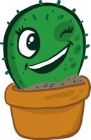 cactus clignotant, illustration, vecteur sur fond blanc