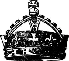 couronne, illustration vintage. vecteur