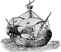 XVe siècle, illustration vintage. vecteur