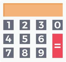 illustration vectorielle de calcul sur un fond. symboles de qualité premium. icônes vectorielles pour le concept et la conception graphique. vecteur