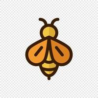 icône de vecteur d'abeille de miel. création de logo d'abeille géométrique créative. icône d'abeille linéaire. illustration vectorielle