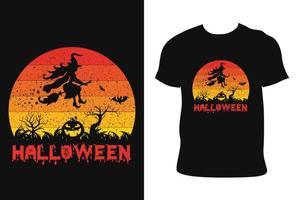 conception de t-shirt d'halloween. tee-shirt d'halloween. vecteur libre de t-shirt d'halloween.