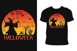 conception de t-shirt d'halloween. tee-shirt d'halloween. vecteur libre de t-shirt d'halloween.