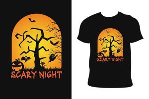 conception de t-shirt d'halloween. tee-shirt d'halloween. vecteur libre de t-shirt d'halloween.